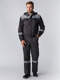 Костюм Титан-2 СОП IMP (тк.Смесовая,210) п/к, т.серый/св.серый - фото 94297
