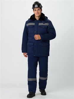 Костюм зимний Мастер (Смесовая, 210) п/к, темно-синий - фото 94308