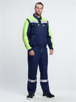 Костюм Сфера NEW (тк.Смесовая,210) п/к, т.синий/лимонный - фото 94352