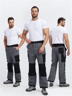 Брюки Милан CH (тк.Смесовая,260), т.серый/черный - фото 94408