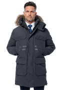 Зимняя пуховая куртка-парка Brodeks KW233, т.серый