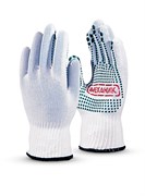 Перчатки МЕХАНИК (MG-113), нейлон/хлопок, SlipGrip, оверлок, цвет белый