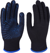 Перчатки трикотажные с ПВХ СПЕЦ-SB® СЕТЬ черный, (Пер 062)