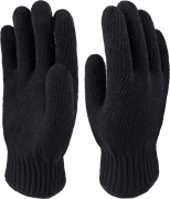 Перчатки трикотажные ДВОЙНЫЕ черный