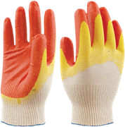 Перчатки ОРАНЖ, х/б с 2-м латексом