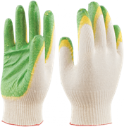 Перчатки ГРИН, х/б с 2-м латексом