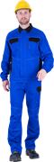 Костюм ПРАКТИК летний, василек-черный (Куртка+полукомбинезон)