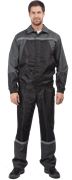 Костюм АВТОМОЙЩИК летний, серый-черный (Куртка+полукомбинезон)