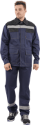 Костюм АРТЕЛЬ летний, т/синий-черный, с СВП (Куртка+брюки)