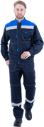 Костюм РАЦИОНАЛИЗАТОР летний, т.синий-василек, 100% х/б, (куртка, брюки)