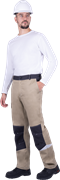 Брюки ТУРБО SAFETY летние, бежевый-т.серый