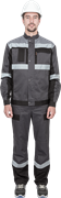 Костюм ГРАНИТ НЕО летний, серый-черный (Куртка+полукомбинезон) Импорт