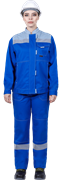 Костюм РАЦИОНАЛИЗАТОР летний, василек-серый, 100% х/б, женский (куртка, брюки)
