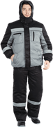 Костюм БАЙКАЛ зимний, серый-черный