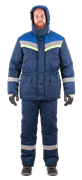 Костюм УРЕНГОЙ зимний, т/.синий-василек, 4 кл пояс