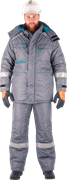 Костюм ГАЛАКТИКА зимний, серый-бирюза