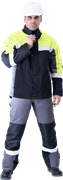 Костюм ЛОГГЕР ПРОТЕКТ, серый-черный-лимонный