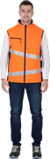 Жилет мужской утепленный ACTIVE, флуоресцентный оранжевый-синий