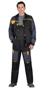 Костюм СИРИУС-ФАВОРИТ куртка, п/к, черный с темно-серым