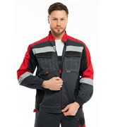 Костюм ФОРМУЛА КОТТОН лето куртка, п/к; т/серый, красный и чёрный