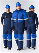 Костюм зимний Профи-Норд (Смесовая, 250) п/к, темно-синий/васильковый
