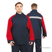 Костюм огнестойкий "Гектор" синий/красный 1 класса защиты (куртка и брюки)