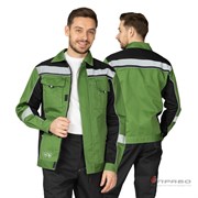 Костюм мужской "Бренд 1 Корпоратив" черный/зеленый (куртка и брюки)