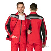 Костюм мужской "Бренд 2 Корпоратив" красный/черный (куртка и полукомбинезон)