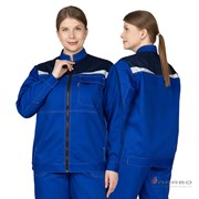 Костюм женский "Профессионал" василек/темно-синий (куртка и брюки)