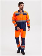 Костюм сигнальный "Зарница" куртка+ПК, оранж/синий (тк. смес.210)