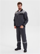 Костюм "Корпус" (куртка+п/к) пл. 210 г/м2, цв.т.серый/черный/св.серый