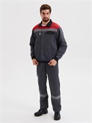 Костюм "Корпус" (куртка+п/к) пл. 210 г/м2, цв.т.серый/черный/красный