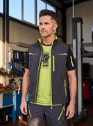 Жилет утепл SoftShell TRUD муж FITTER 2611 серый/салатовый