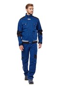 Куртка "Азур" синий/черный 255 г/м.кв, 65%ПЭ+32%ХБ+3%Спандекс, Worktex КУР695