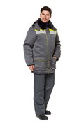 Куртка "Прим" серый/желтый 210 г/м.кв, 80%ПЭ+20%ХБ, ВО, Gerda КУР591