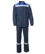 Костюм СПЕЦИАЛИСТ куртка, брюки (тк.Саржа,240) т.синий/васильковый