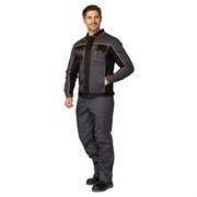 Костюм мужской Бренд 1 2020 серый/черный (куртка и брюки)