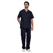 Костюм медицинский мужской Хирург темно-синий (блузон и брюки)