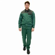 Костюм мужской Ударник П темно-зеленый/черный (куртка и брюки)