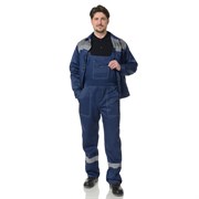 Костюм мужской Пантеон 2 синий/серый (куртка и полукомбинезон)