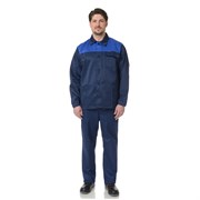 Костюм мужской Стандарт Плюс темно-синий/василек (куртка и брюки)