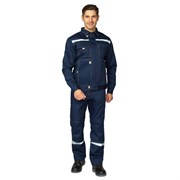 Костюм мужской летний Профессионал 2 СОП темно-синий/бежевый (куртка и полукомбинезон)