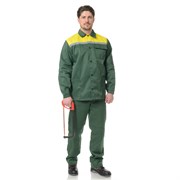 Костюм мужской Стандарт Плюс СОП зеленый/желтый (куртка и брюки)