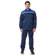 Костюм мужской Стандарт Плюс СОП темно-синий/василек (куртка и брюки)