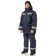 Костюм мужской утепленный Эверест синий/черный (куртка и полукомбинезон)