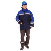 Куртка мужская утепленная Зима темно-синий/василек