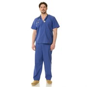 Костюм медицинский мужской Хирург синий (блузон и брюки)