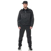 Костюм мужской Альфа черный (куртка и брюки) для охранников