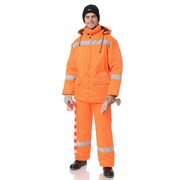 Костюм утепленный Дорожник оранжевый сигнальный (куртка и полукомбинезон)
