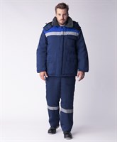 Куртка зимняя Бригада СОП (тк.Смесовая,210), т.синий/васильковый